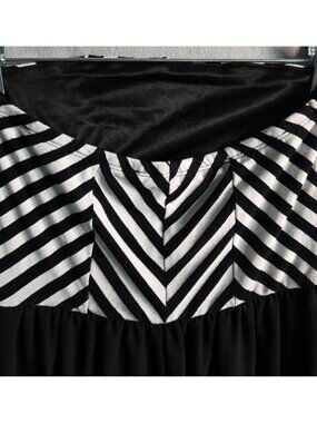Chevron Striped Strapless High